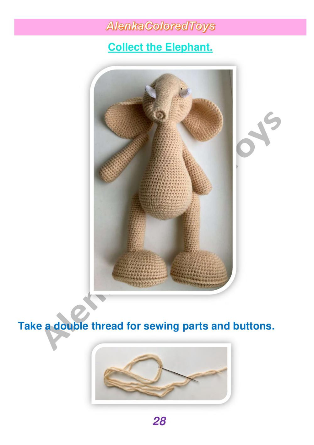 Cute knit elephant