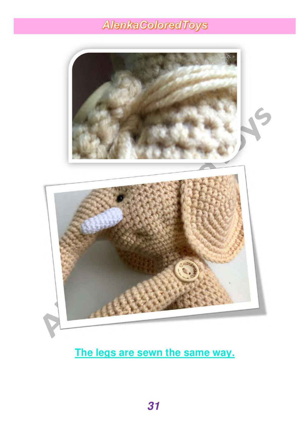 Cute knit elephant