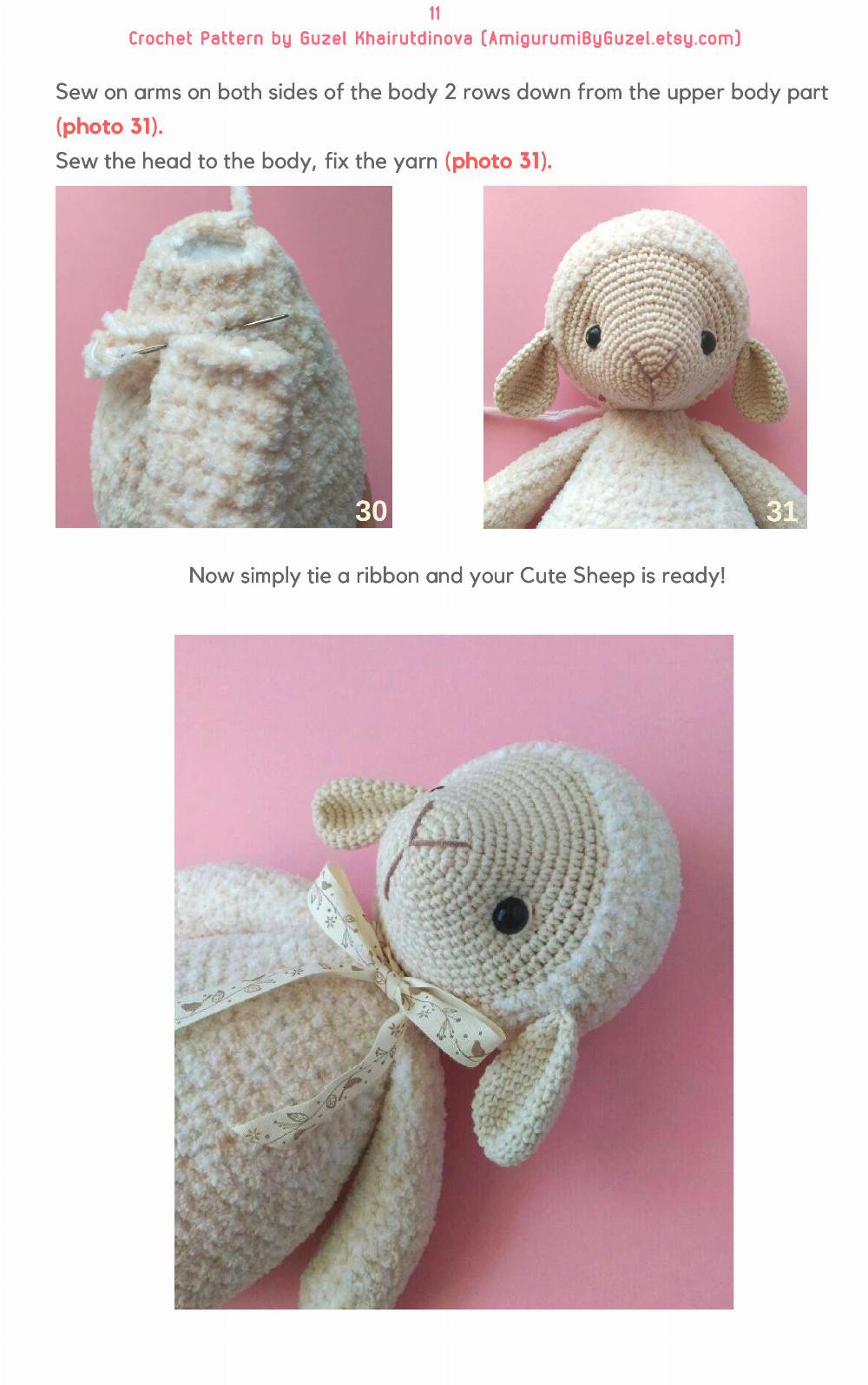 CUTE SHEEP crochet pattern