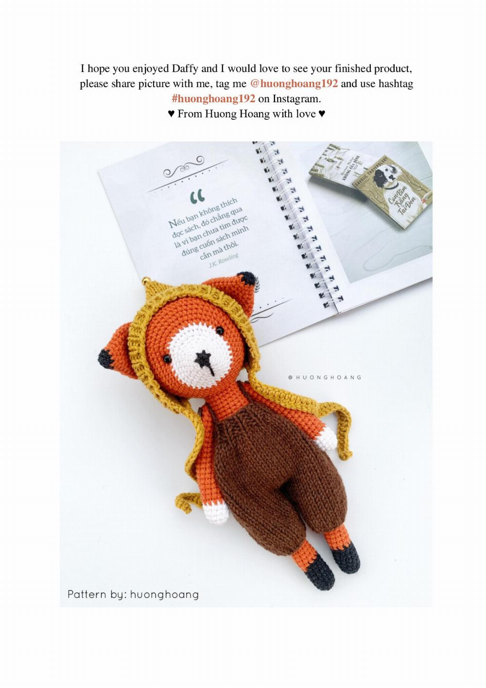 Daffy the Fox crochet pattern