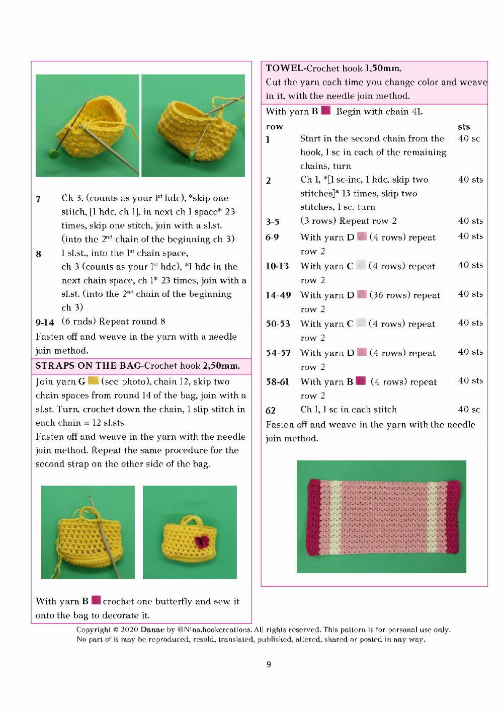 danae doll crochet pattern