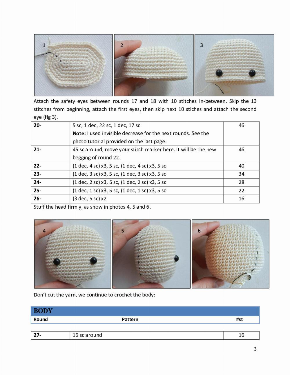 DI Bunny doll crochet pattern