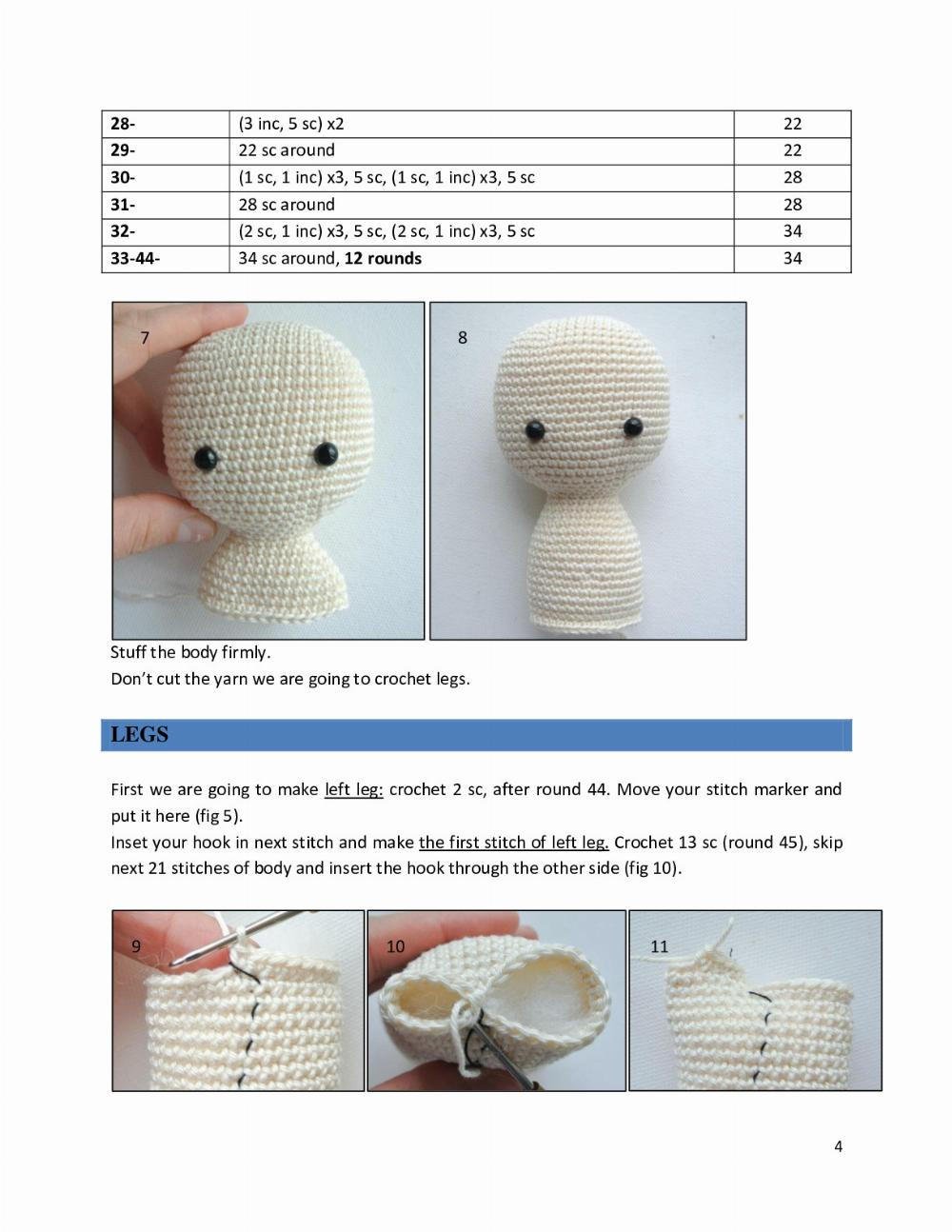 DI Bunny doll crochet pattern