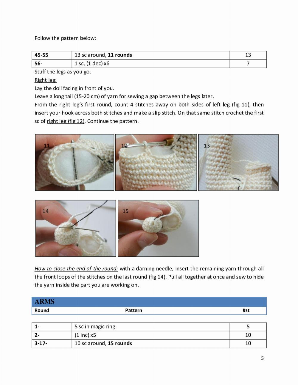 DI Bunny doll crochet pattern