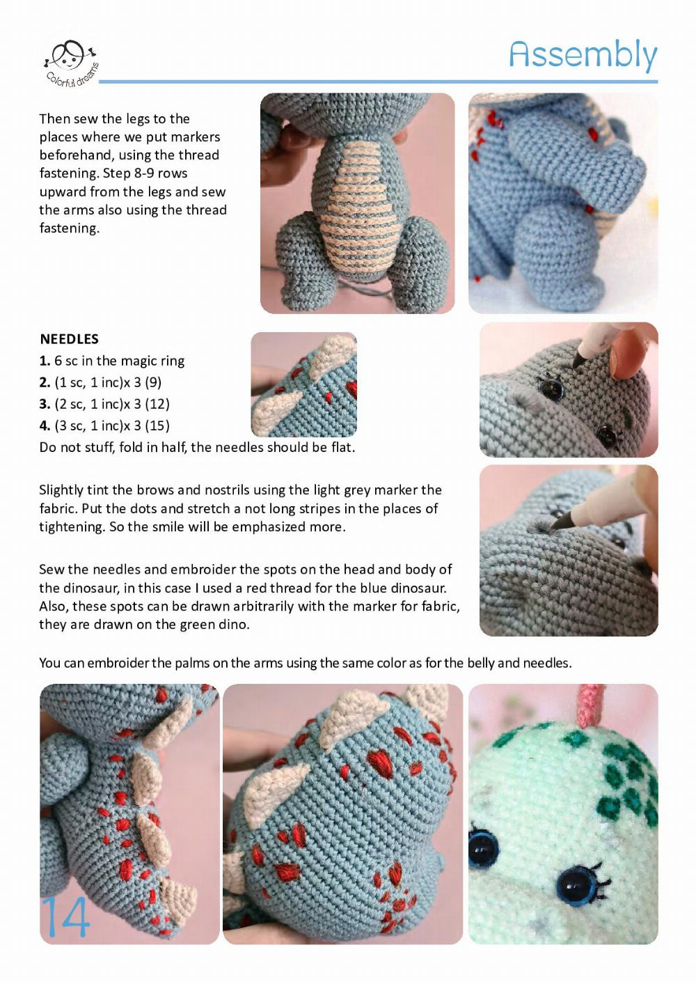 Dino babies crochet pattern