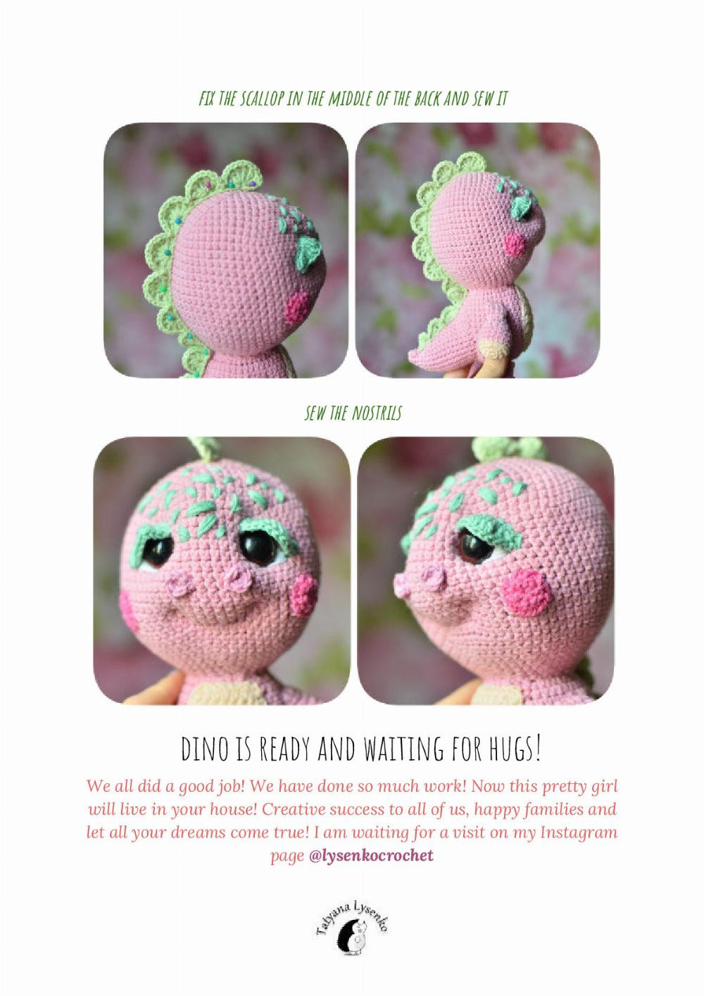 Dino crochet pattern