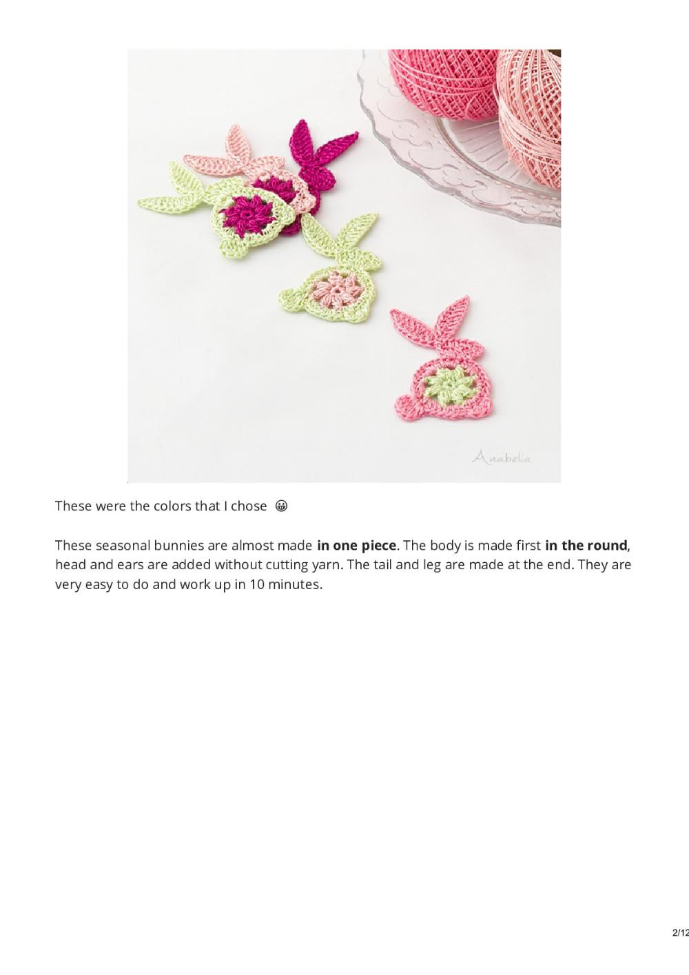 DIY Easter Crochet Bunny, free pattern