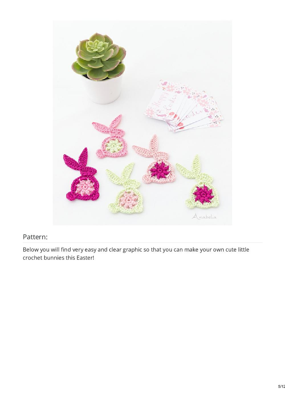 DIY Easter Crochet Bunny, free pattern