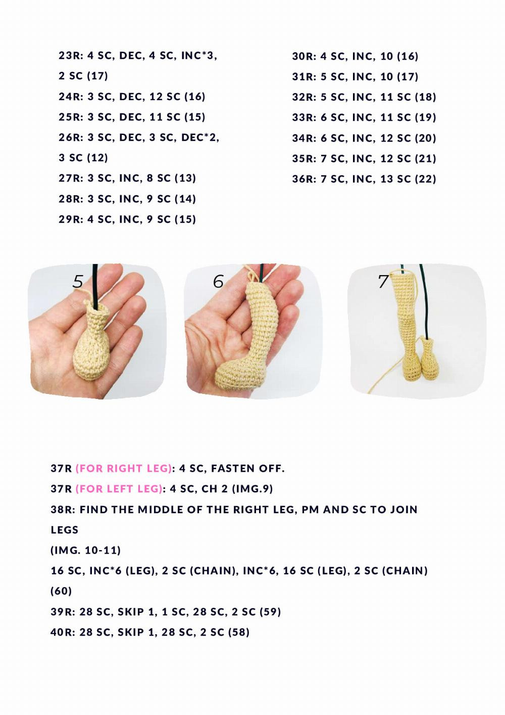 Doll Body crochet pattern