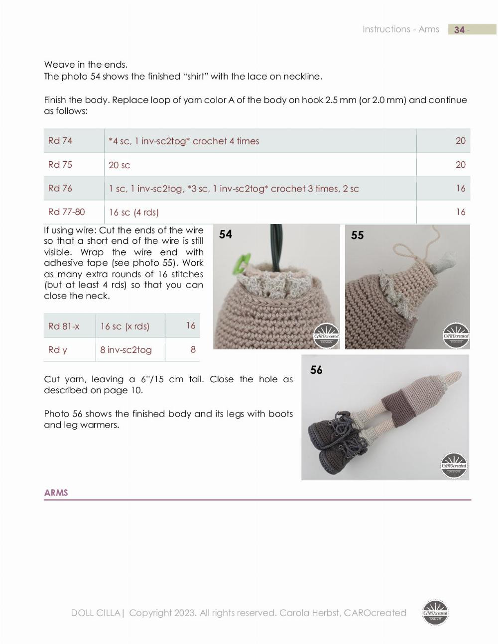 DOLL CILLA crochet pattern