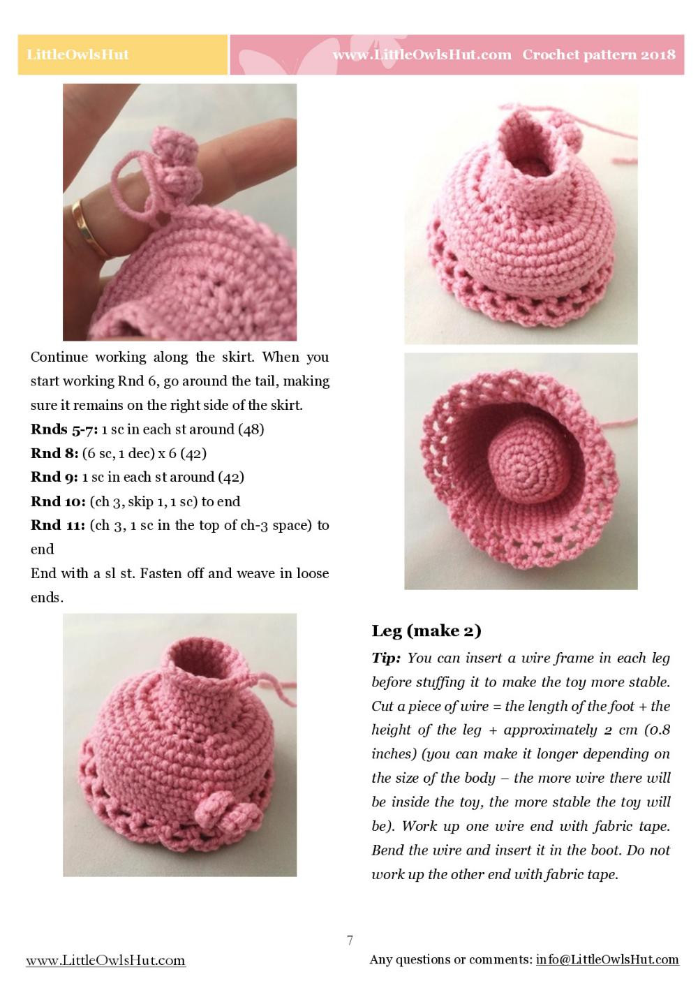 doll in a pig outfit crochet pattern