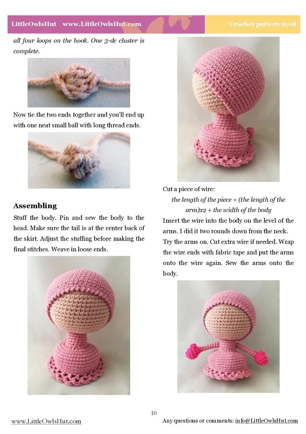 doll in a pig outfit crochet pattern