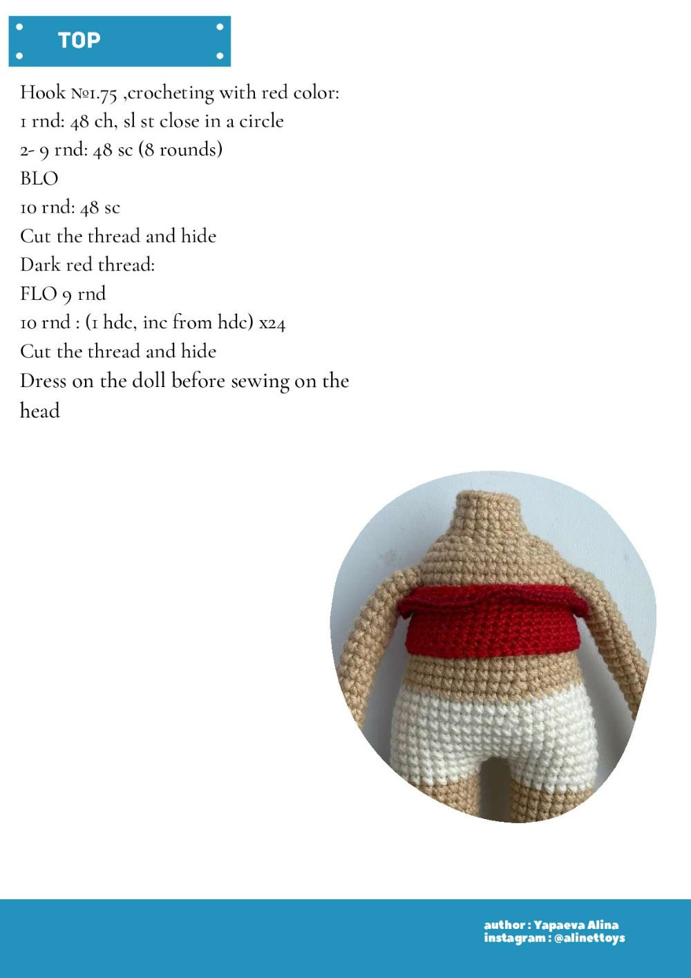 DOLL MOANA crochet pattern