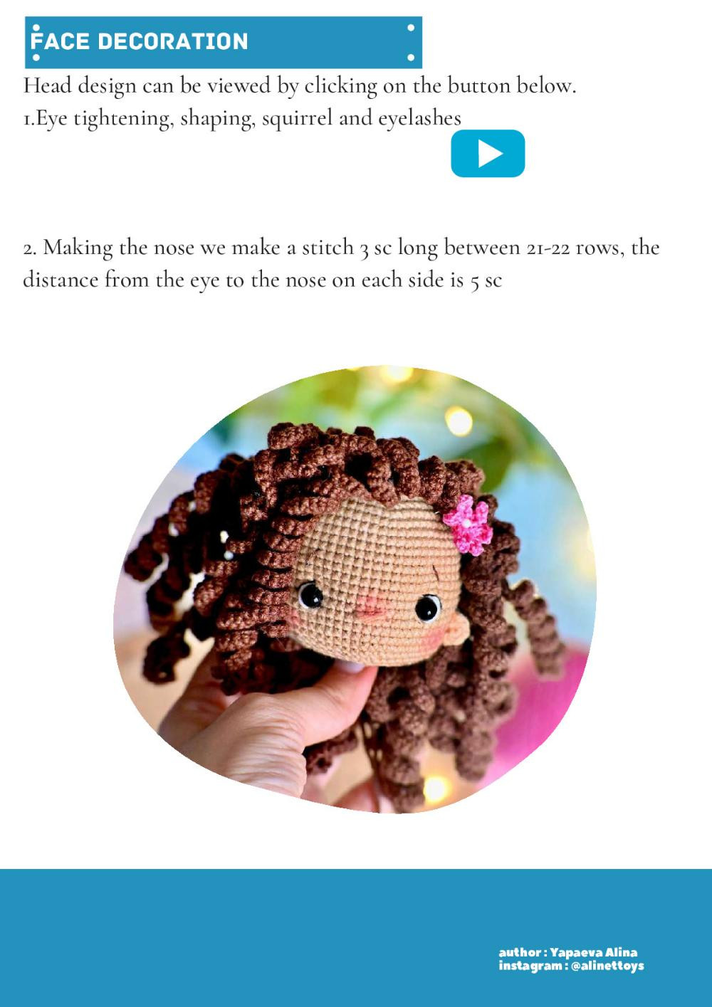 DOLL MOANA crochet pattern