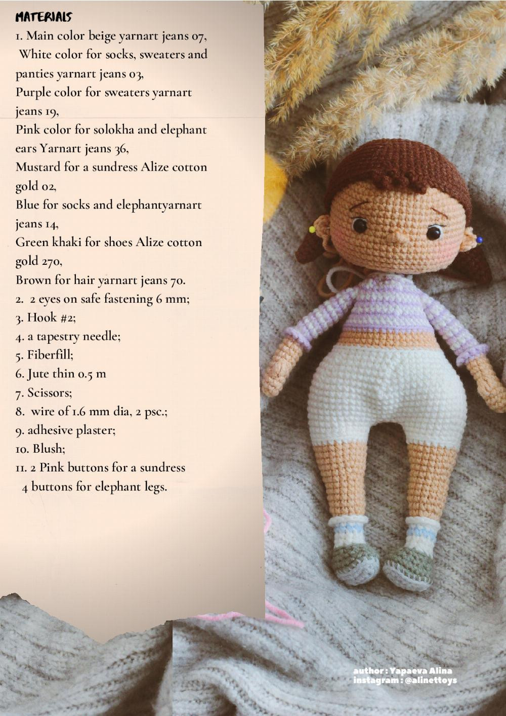 DOLLS MILLI AND MOLLI crochet pattern