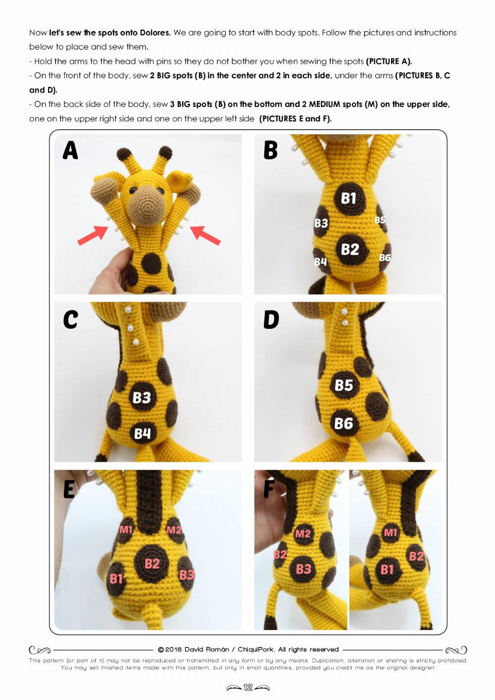 DOLORES the giraffe A pattern