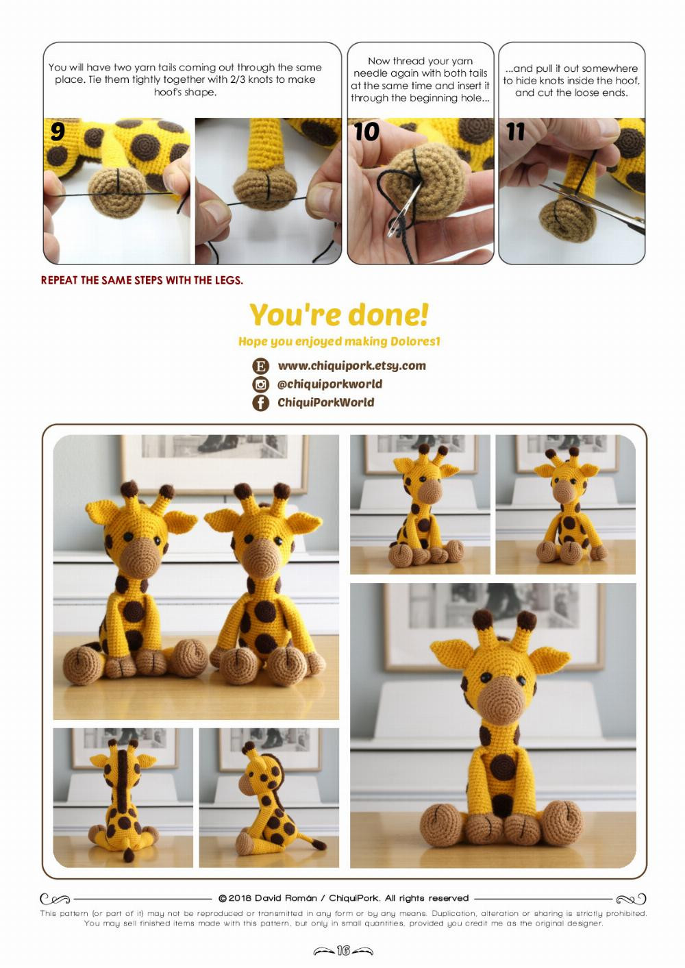 DOLORES the giraffe A pattern