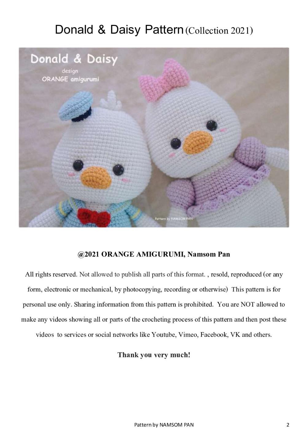 donald & daisy crochet pattern