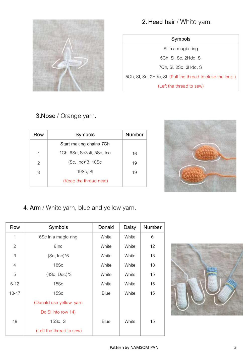 donald & daisy crochet pattern