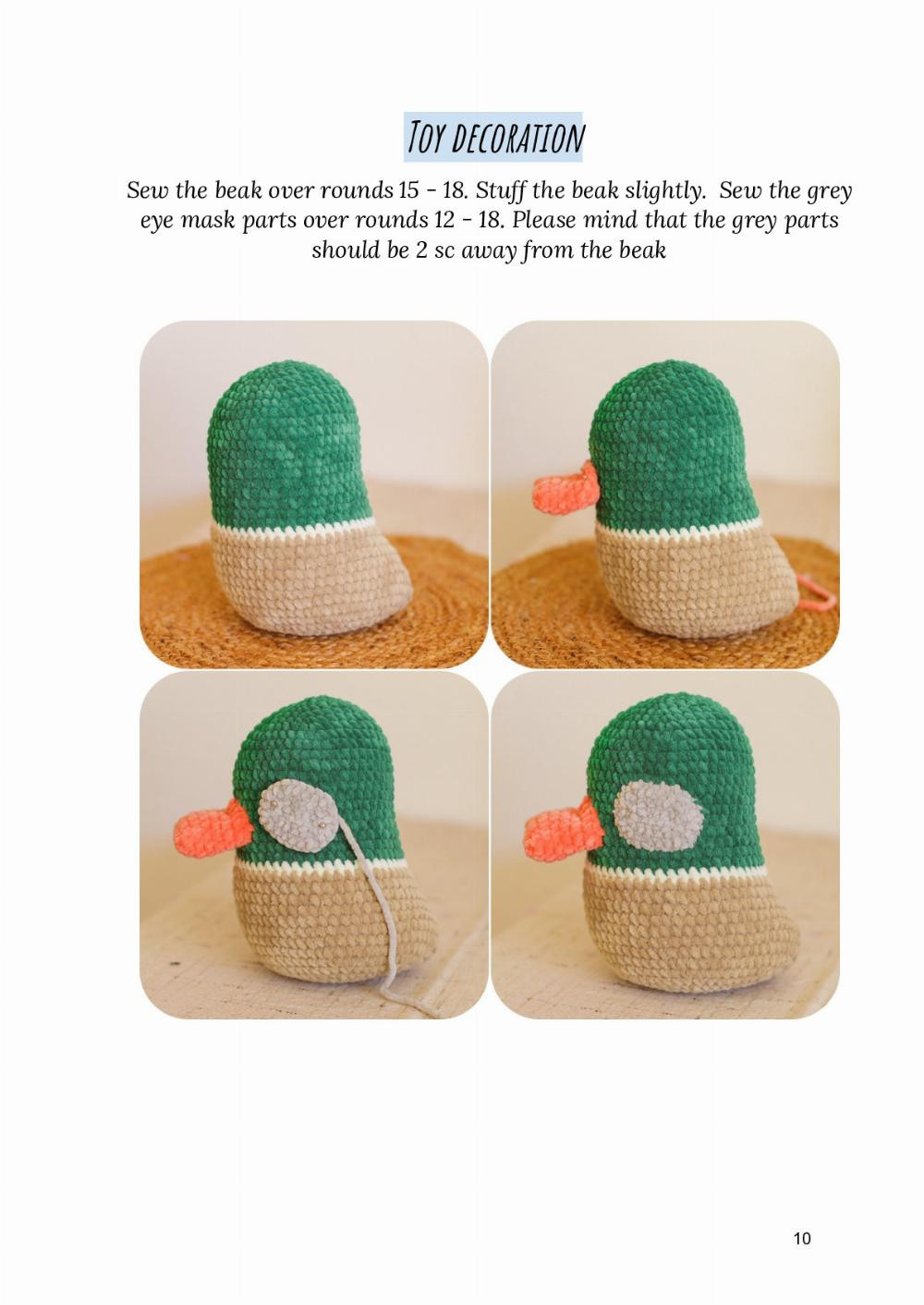 Duck crochet pattern