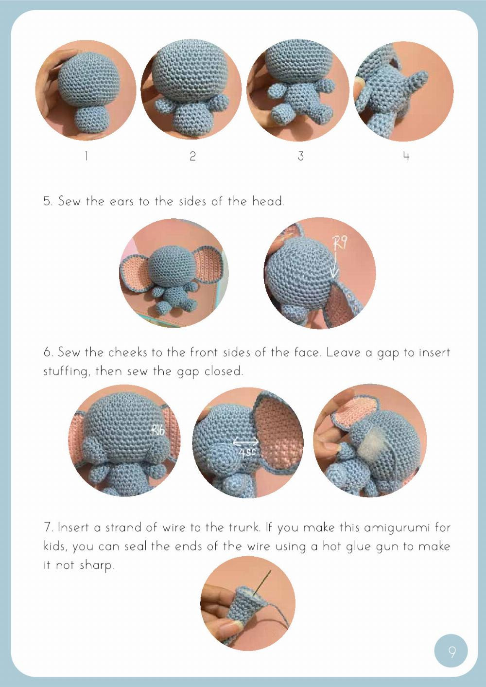 Dumbo elephant crochet pattern