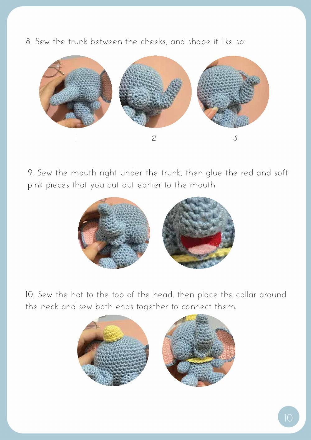 Dumbo elephant crochet pattern