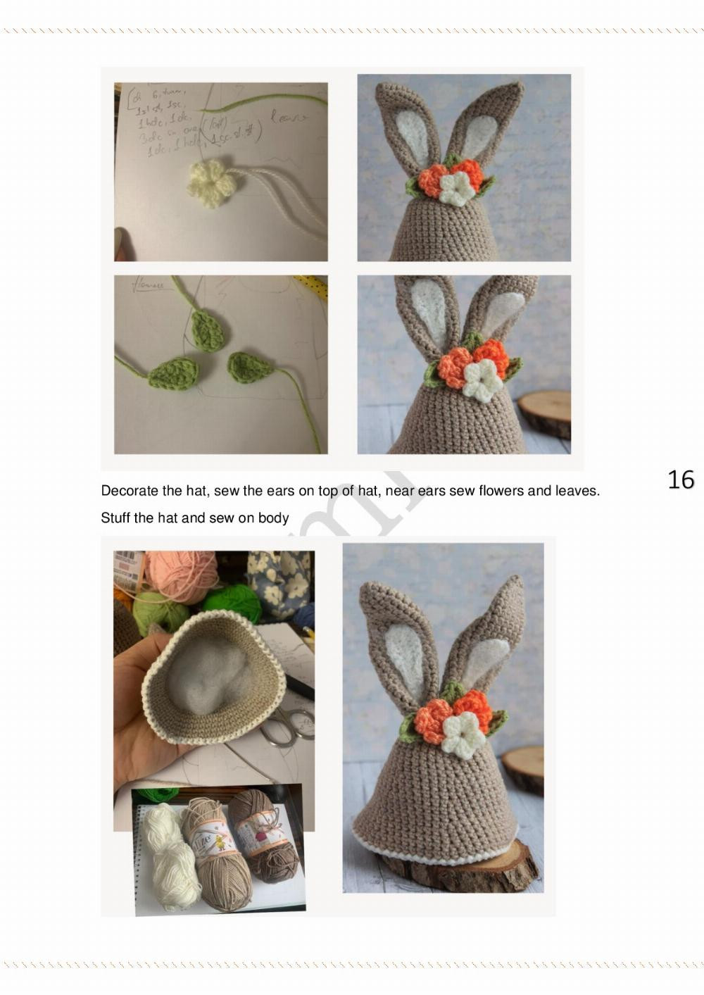 Easter Bunny gnome pattern