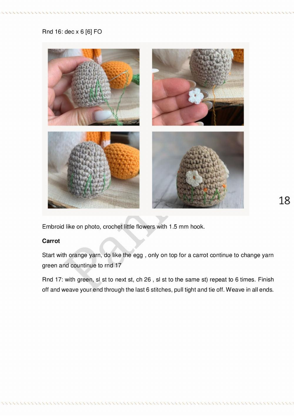 Easter Bunny gnome pattern