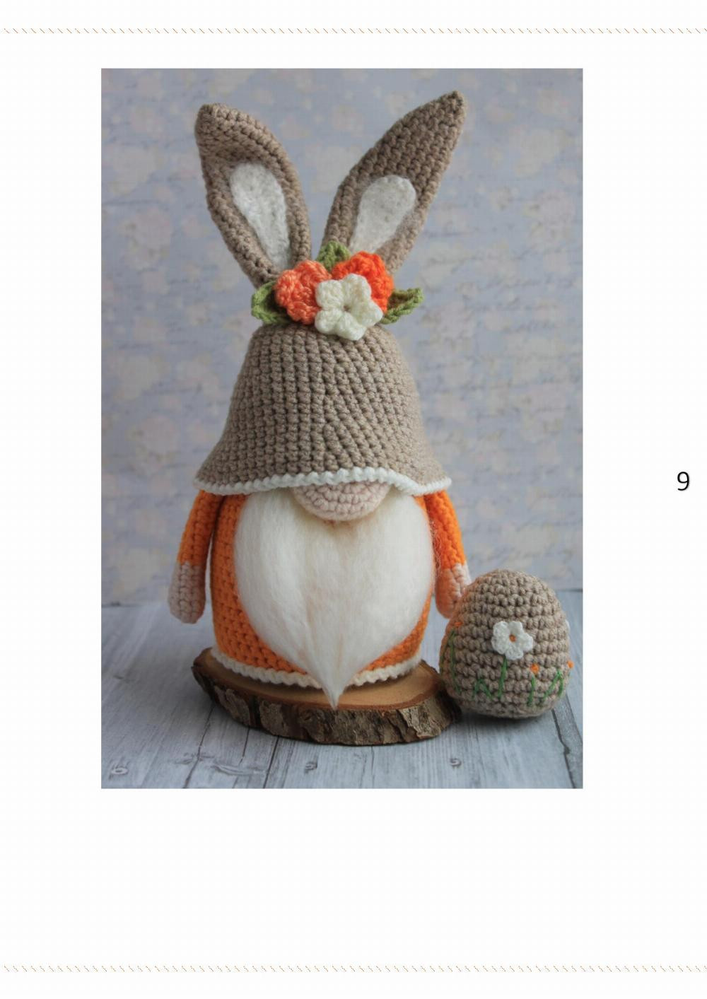 Easter Bunny gnome pattern