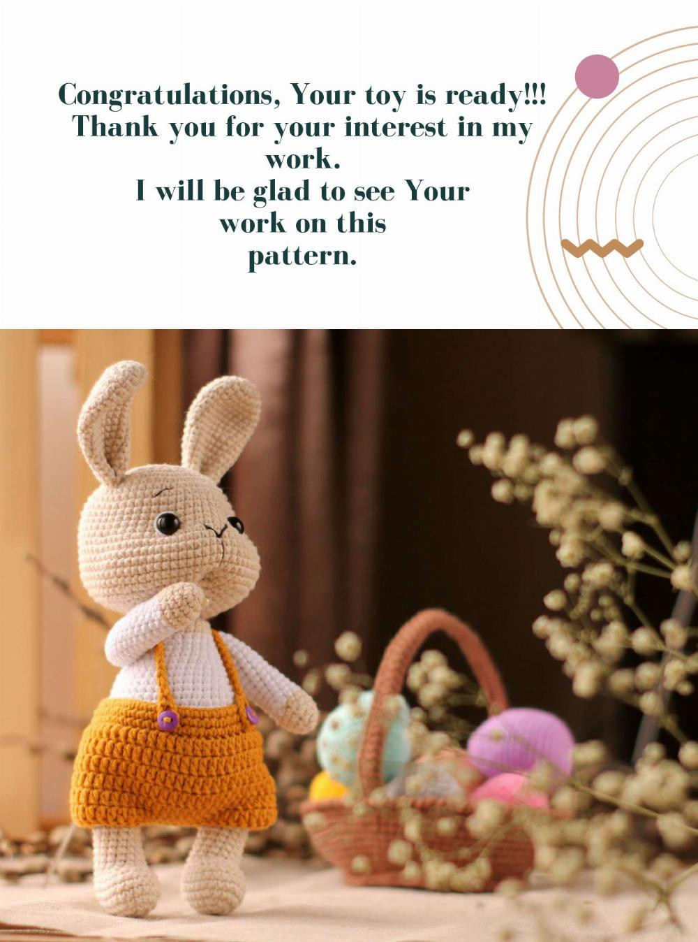 EASTER BUNNY with eggs crochet pattern