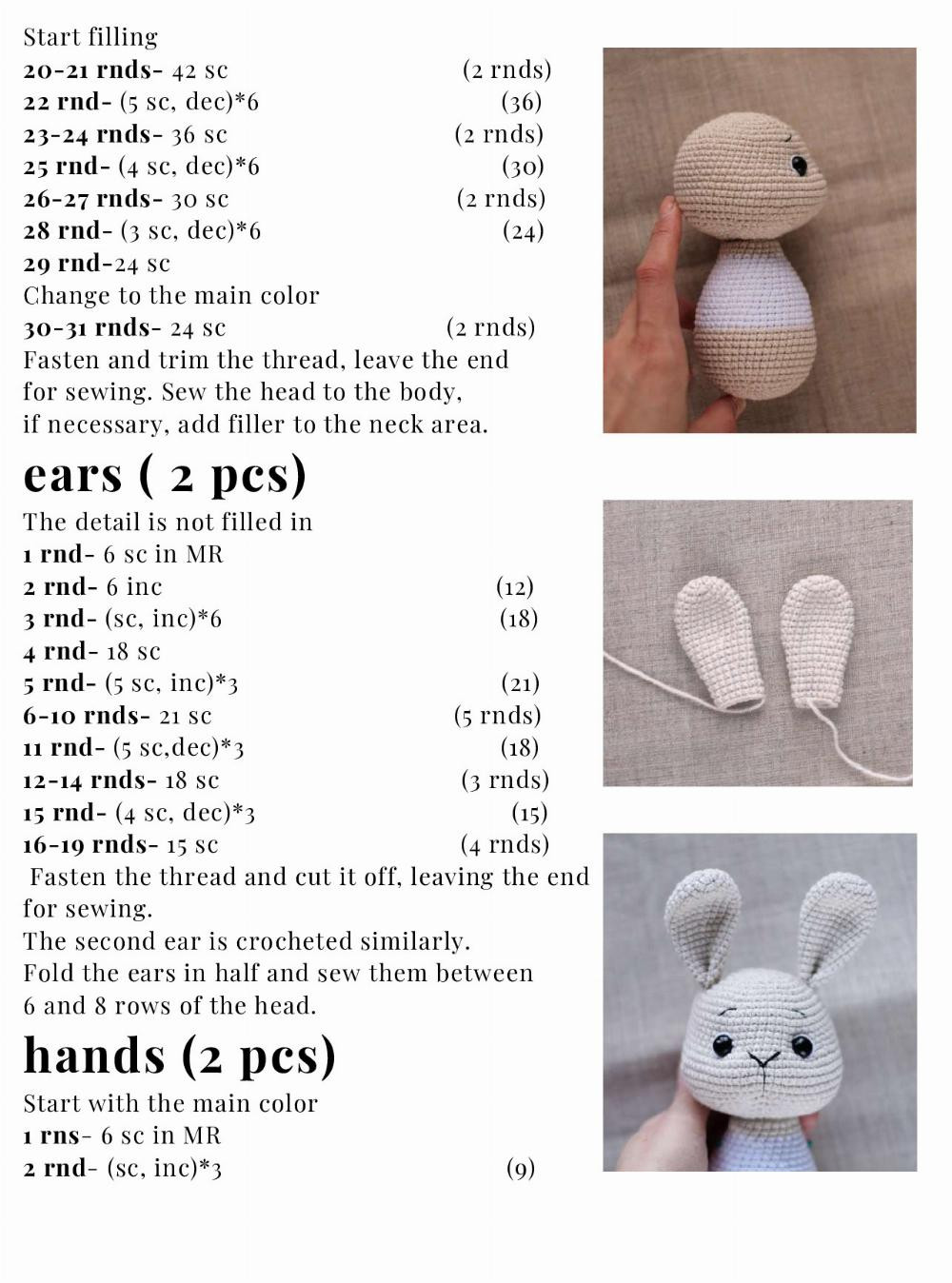 EASTER BUNNY with eggs crochet pattern