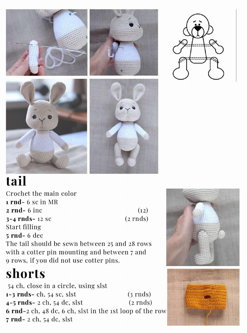 EASTER BUNNY with eggs crochet pattern