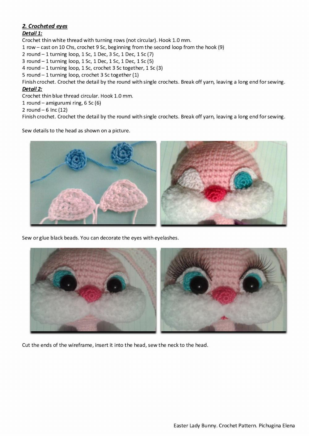 Easter Lady Bunny. Crochet pattern