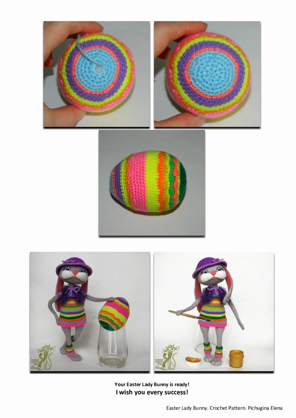 Easter Lady Bunny. Crochet pattern