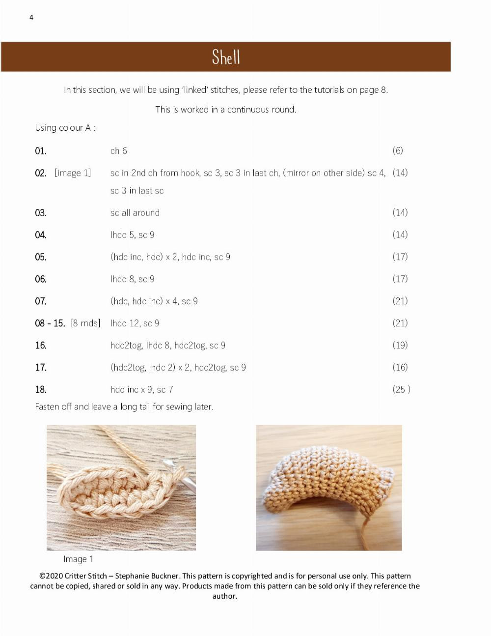 Edward the snail crochet pattern