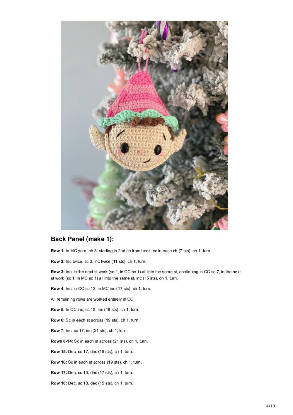 Elf Ornament Free Crochet Pattern Spin a Yarn Crochet