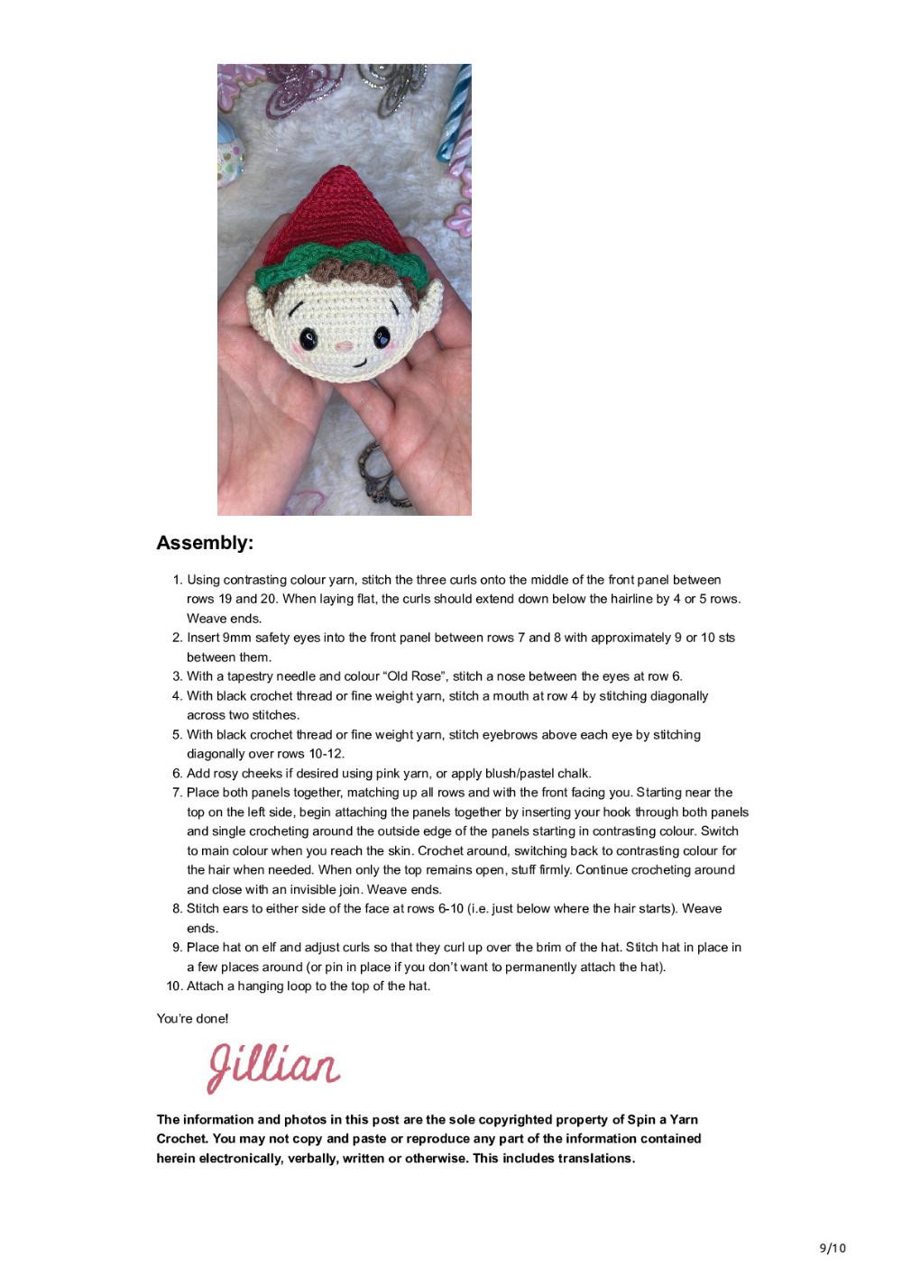 Elf Ornament Free Crochet Pattern Spin a Yarn Crochet