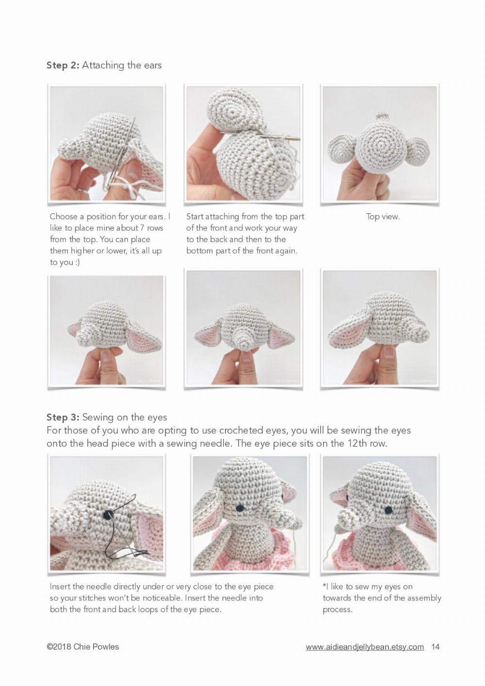 Ellie the Elegant Elephant Crochet Pattern