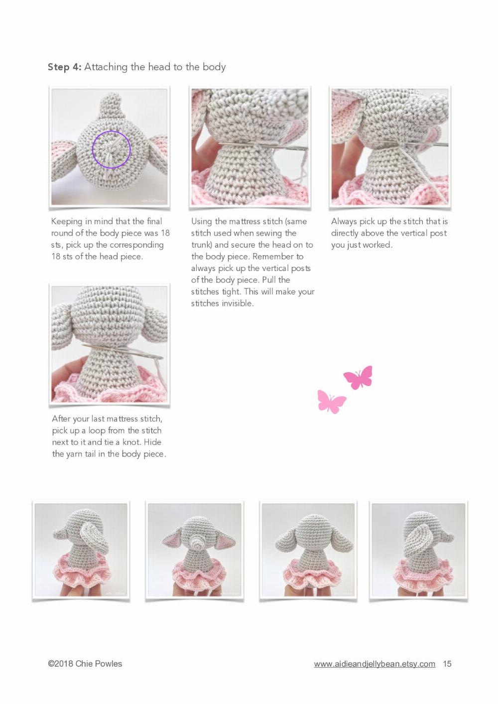 Ellie the Elegant Elephant Crochet Pattern