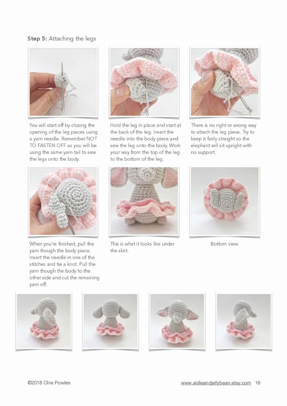 Ellie the Elegant Elephant Crochet Pattern