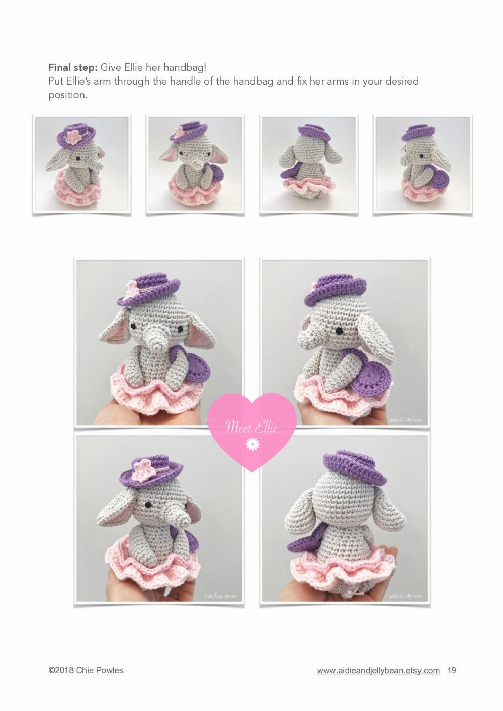 Ellie the Elegant Elephant Crochet Pattern