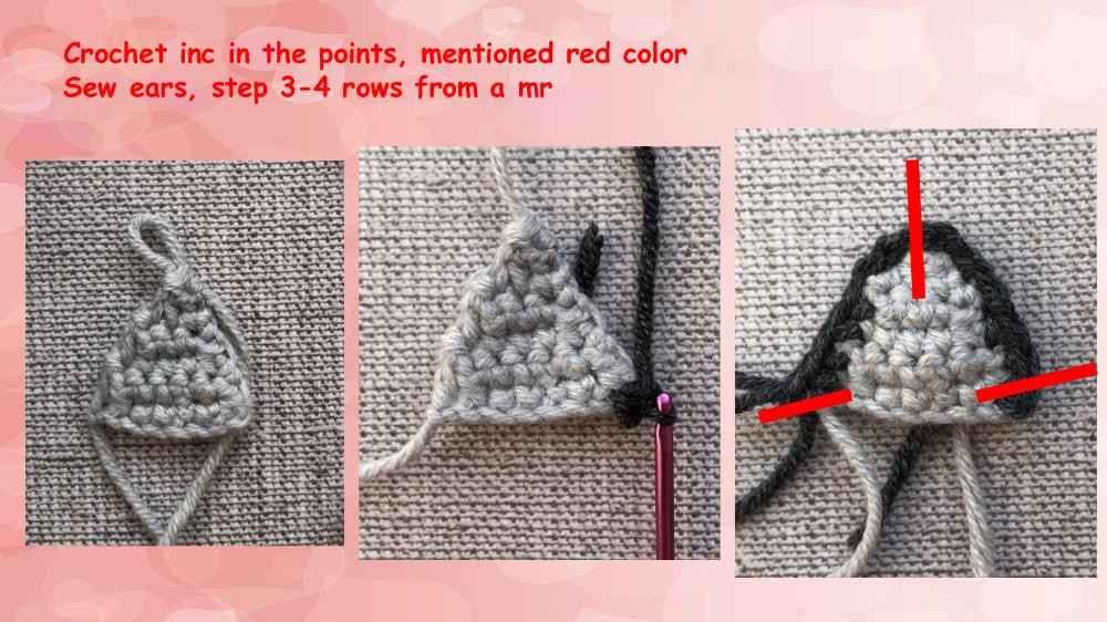 English crochet Pattern “Baby Raccoon”