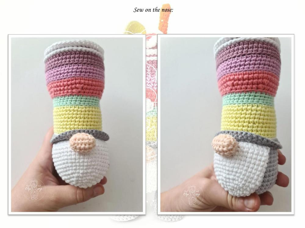 English Crochet Pattern GNOME