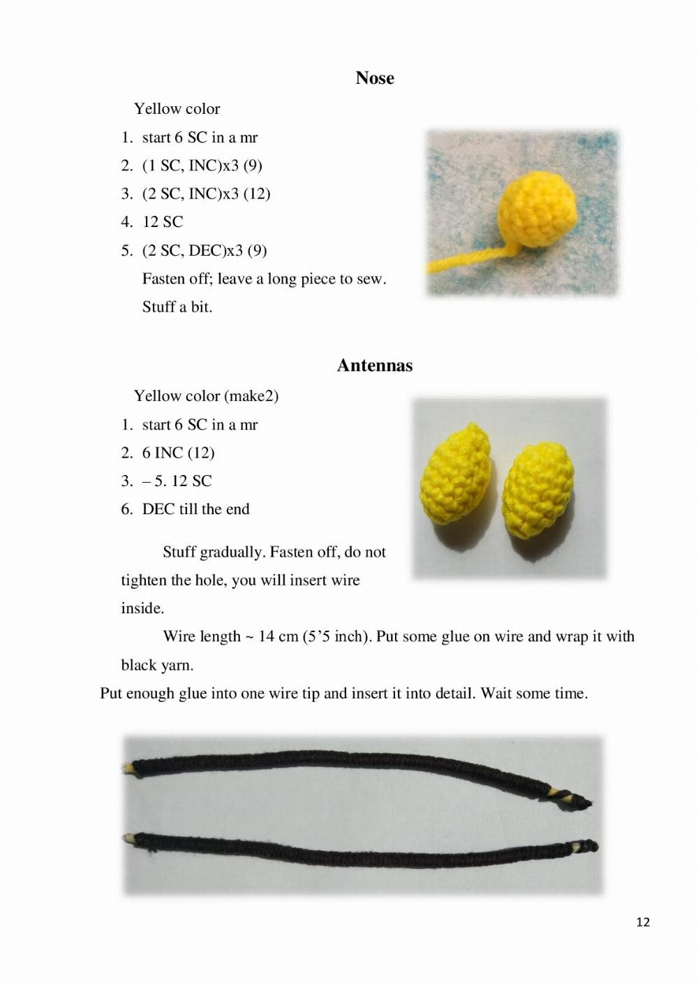 English Crochet Pattern Maya Bee