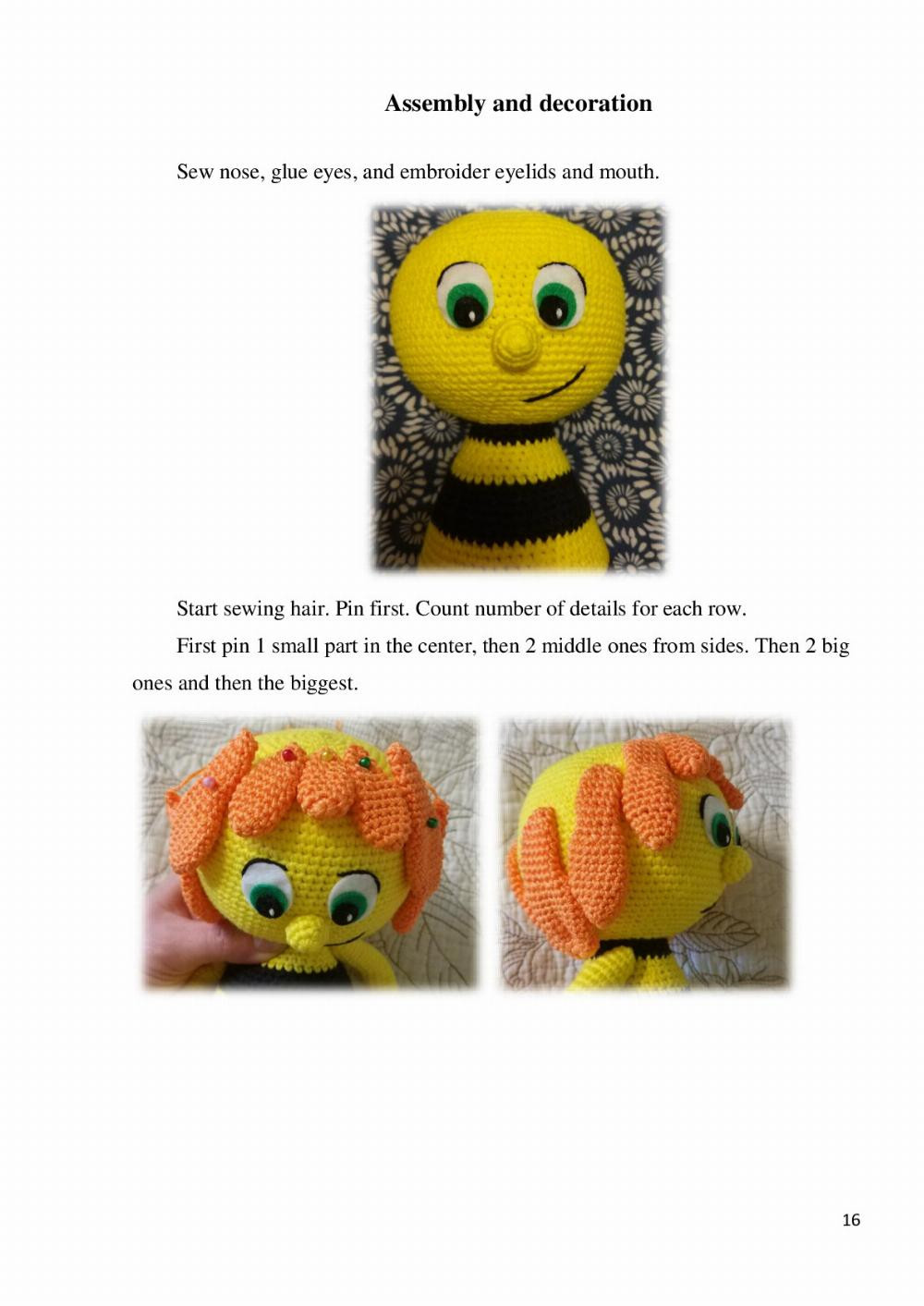 English Crochet Pattern Maya Bee