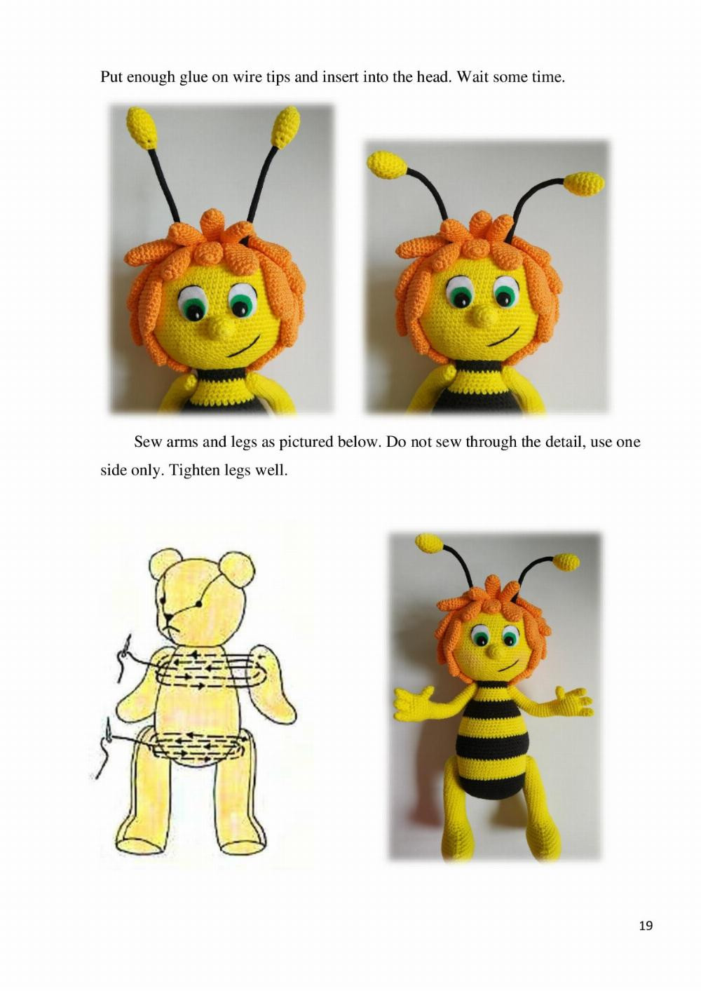 English Crochet Pattern Maya Bee