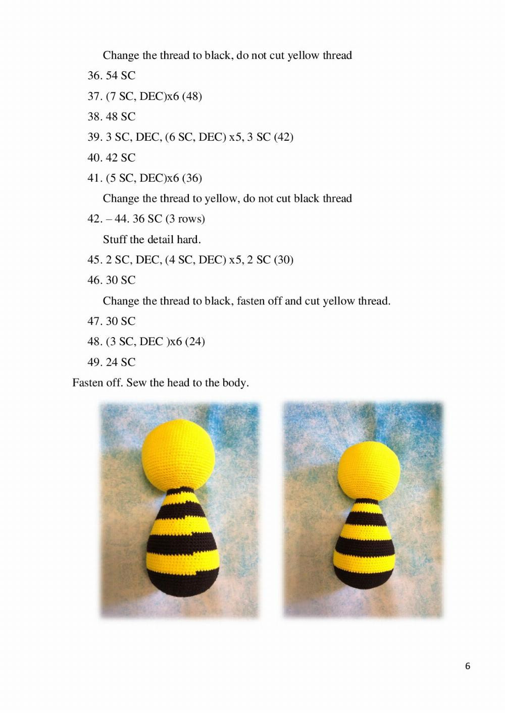 English Crochet Pattern Maya Bee