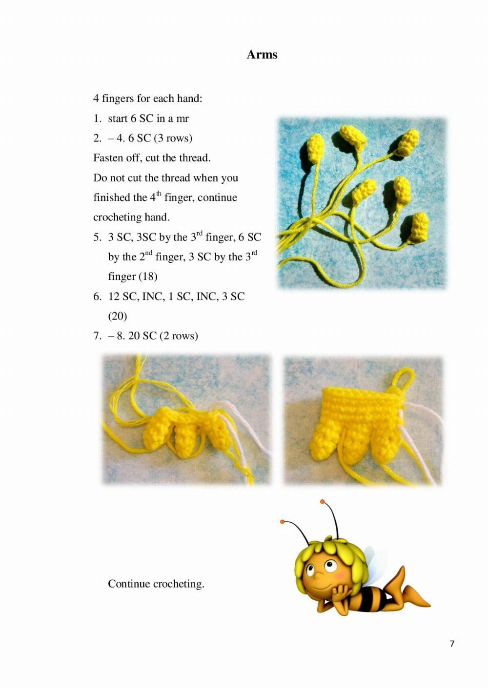 English Crochet Pattern Maya Bee