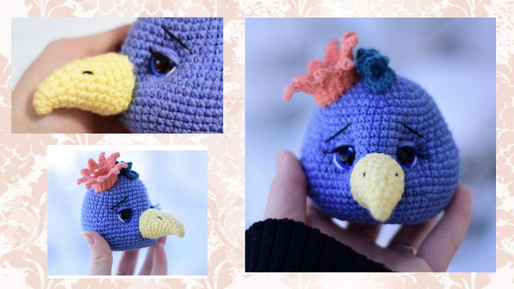 English Crochet Pattern The Blue Bird