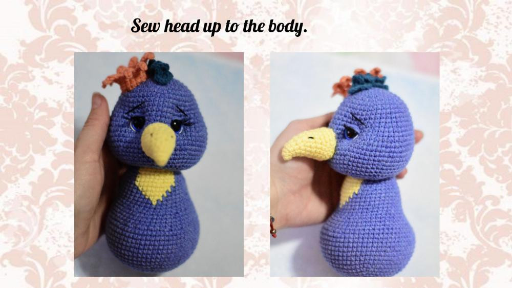 English Crochet Pattern The Blue Bird